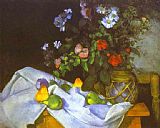 Famous Life Paintings - Still Life with Flowers and Fruit